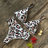 Sexy Snake Print Bikini 2019 Female Swimsuit Women Swimwear Thong Push Up Bikinis Set High Waist Swimming Suits for Bathing Suit