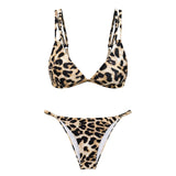 Maillot de bain brésiliens mujer une pièce léopard Push up baigneurs monokini