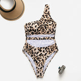 Sexy V-neck swimwear women monokini Bandage swimsuit bathers summer Leopard one-piece suits Brazilian bikini 2019 bathing suit